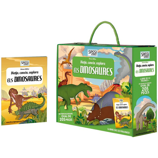 ELS DINOSAURES PUZZLE+LLIBRE CATALÀ 