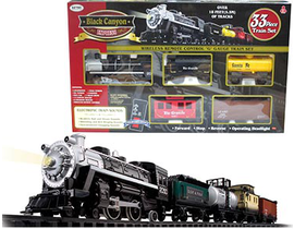 CONJUNTO TREN CAÑÓN EXPRESS NEGRO 35PZS. R/C 