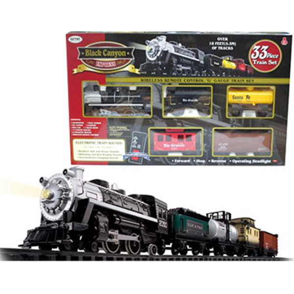 CONJUNTO TREN CAÑÓN EXPRESS NEGRO 35PZS. R/C 