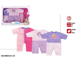 SET 3 TRAJES BEBE 41CM 