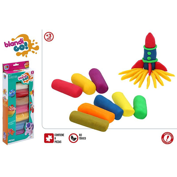 PLASTILINA PACK 8 BARRAS 