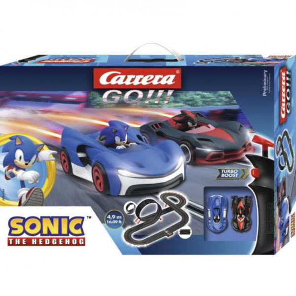 PISTA CARRERA GO!!! SONIC + SHADOW 4,9 M. 